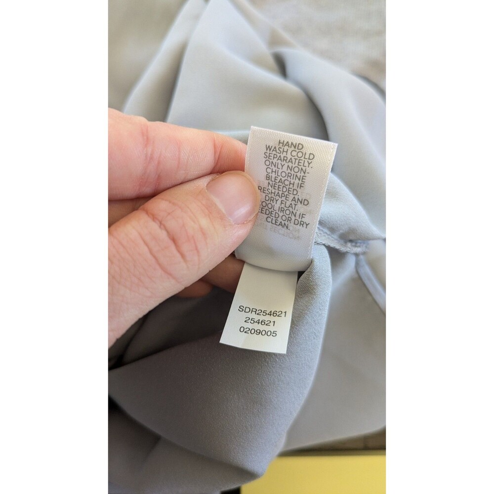 J Jill Wearever Sweater Dress 2X Mixed Media Gray Knit Satin Midi Classic Casual - Picture 10 of 12